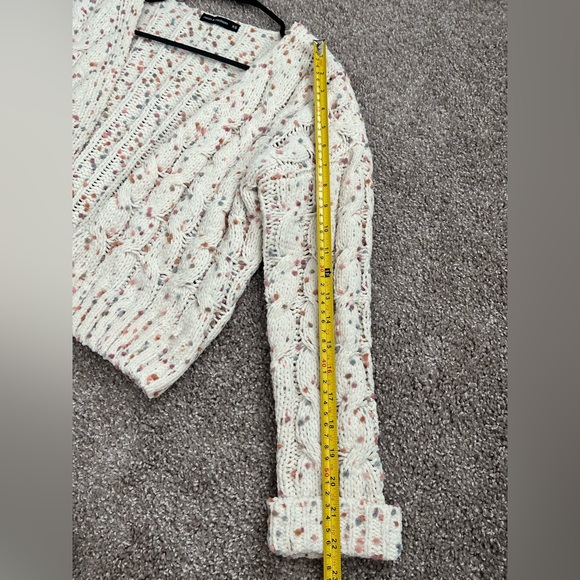 Chunky Confetti Cable Knit Sweater Cardigan T.J.Maxx Size XS Moon & Madison - Picture 6 of 6